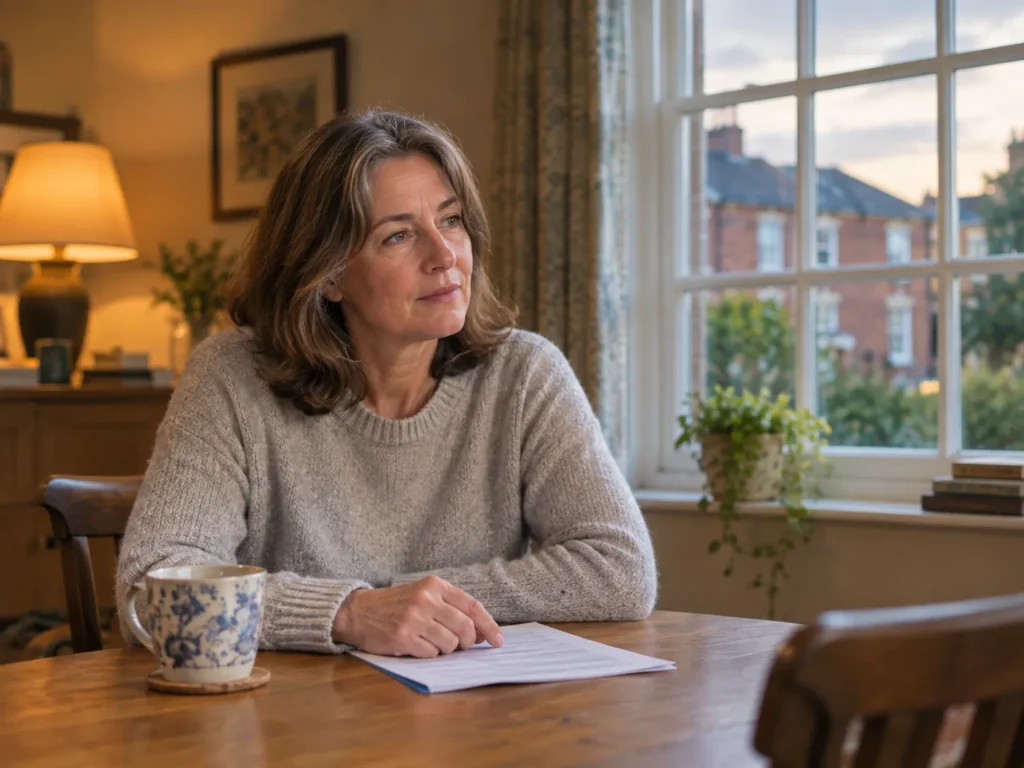 Wakefield patient reviewing an appointment letter at home before booking private eye care